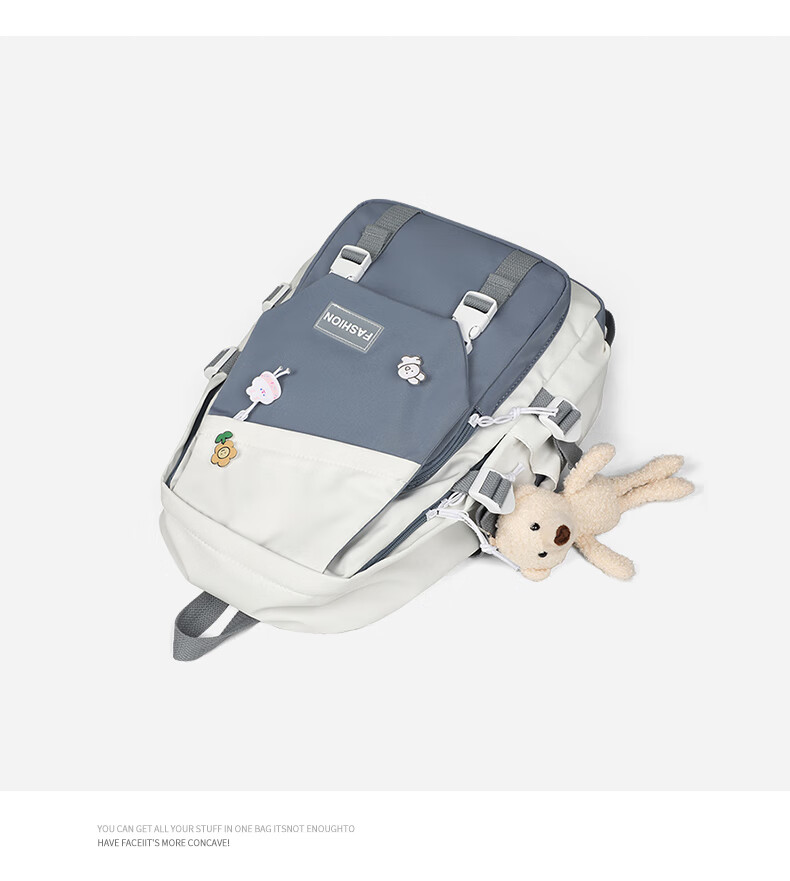 Viney High School Backpack for Middle School Girls, College Students, Primary School Students Grades 4-6 Children Ins Korean Style Backpack 15.6 Inch Laptop Backpack Large Capacity Fashionable Casual Travel Bag High Aesthetic Value Lightweight Stress-Reducing And Load-Reducing Simple Desig 15