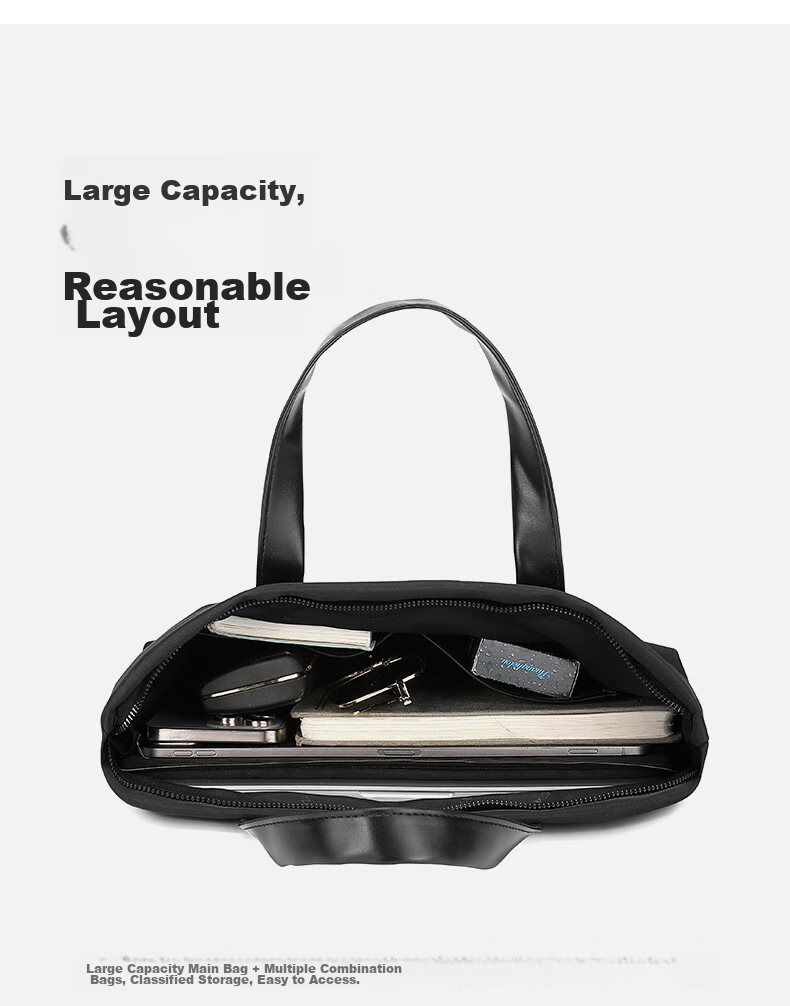 MEXICAN Men's Briefcase, Business Handbag, Office Travel Lawyer Bag, Large Capacity Casual Laptop Bag, 14 Inches 4