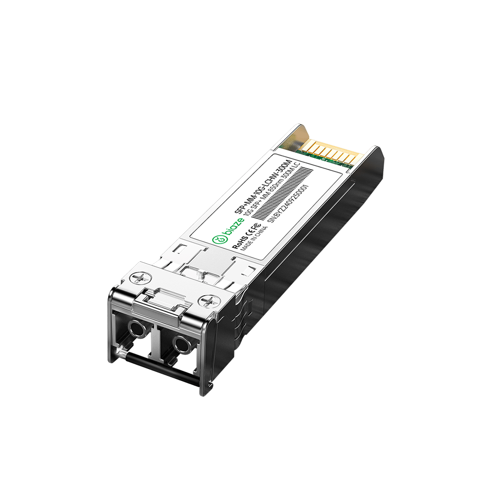 BIAZE Optical Module 10G SFP+ Multimode Dual Fiber 300M LC Connector 850nm Compatible with Huawei/H3C/TP-Link/Ruijie/ZTE and Other Domestic Brands
