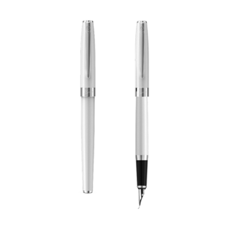Pimio Art Pen with Bent Tip for Calligraphy, Suitable for Men And Women, for Handwriting Practice, Adult And Student Use, Fine Point 1.0mm, 717 Porcelain White