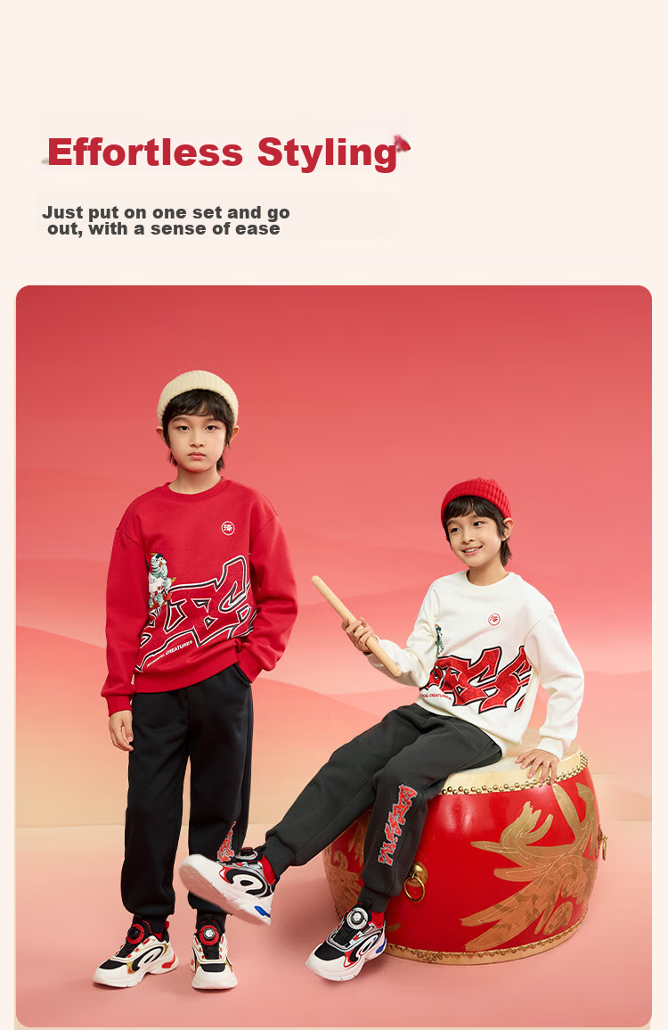 BALABALA Children's Long-Sleeve Outfit, Boys' Two-Piece Set, New Year's Outfit, Baby Fashion, 208125104102 5