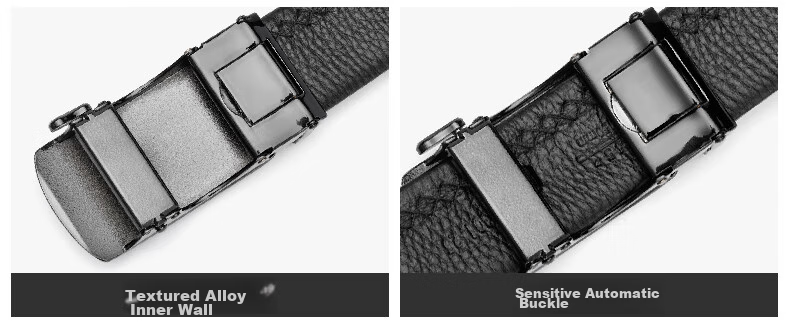Aokang Men's Belt, Top-Grain Leather Waistband, Business Automatic Buckle Trouser Belt, Birthday Gift for Husband 5