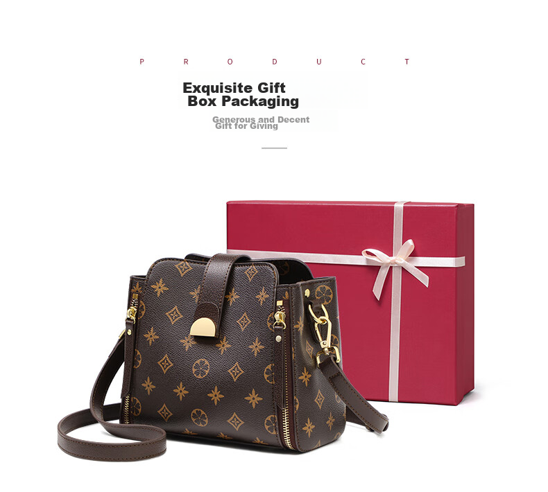 Aiqinghai Handbag, Women's Bucket Bag, Crossbody Shoulder Bag, Large Capacity, Light Luxury Brand, Birthday And Mother's Day Gift, Practical Present for Mom 3