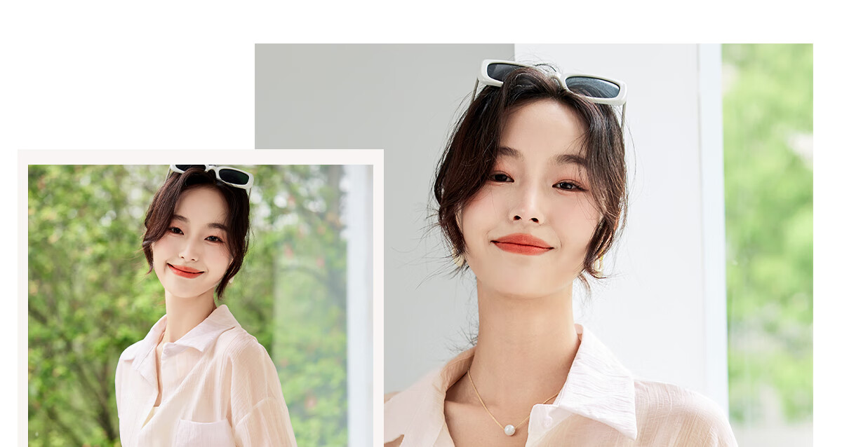 Chushen Thin Long-Sleeve Shirt for Women, Loose-Fitting Versatile See-Through Vacation Casual Jacket Top S144C2684 White L 11