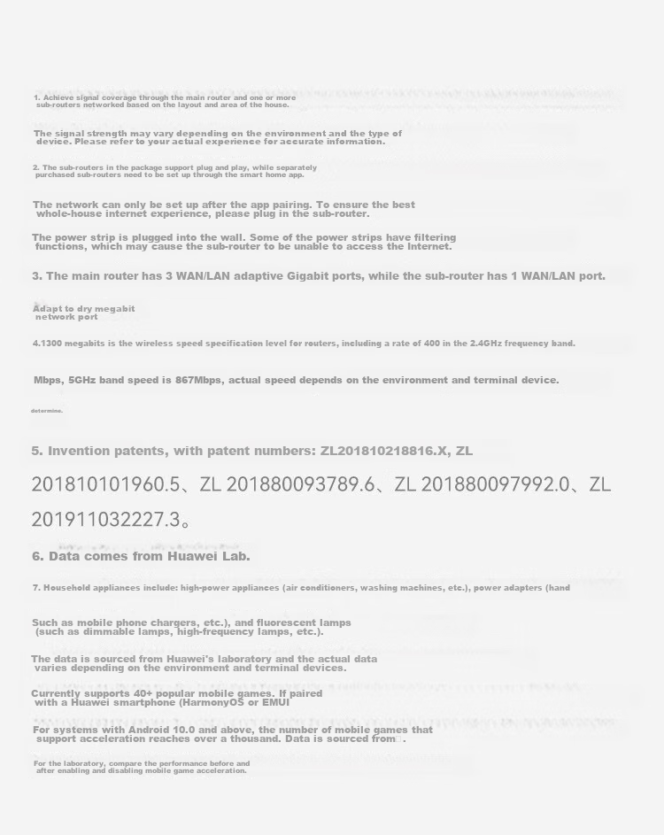 Huawei Lingxiao Parent-Child Router Q6E, Parent-Child Router Full Coverage, Whole-House WiFi without Dead Zones (1 Parent 1 Child Set), Gigabit Router, Wireless Wall-Penetrating King, Powerline Adapter 18