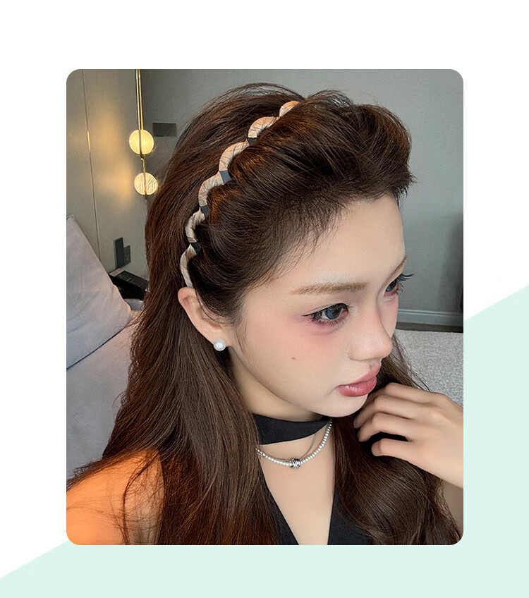 CHIMERA 2 Pieces Non-Slip Bangs Hair Clip, High Crown Headband, Hair Accessory, Women's Hair Ornament, Mid-Autumn Festival Gift 1