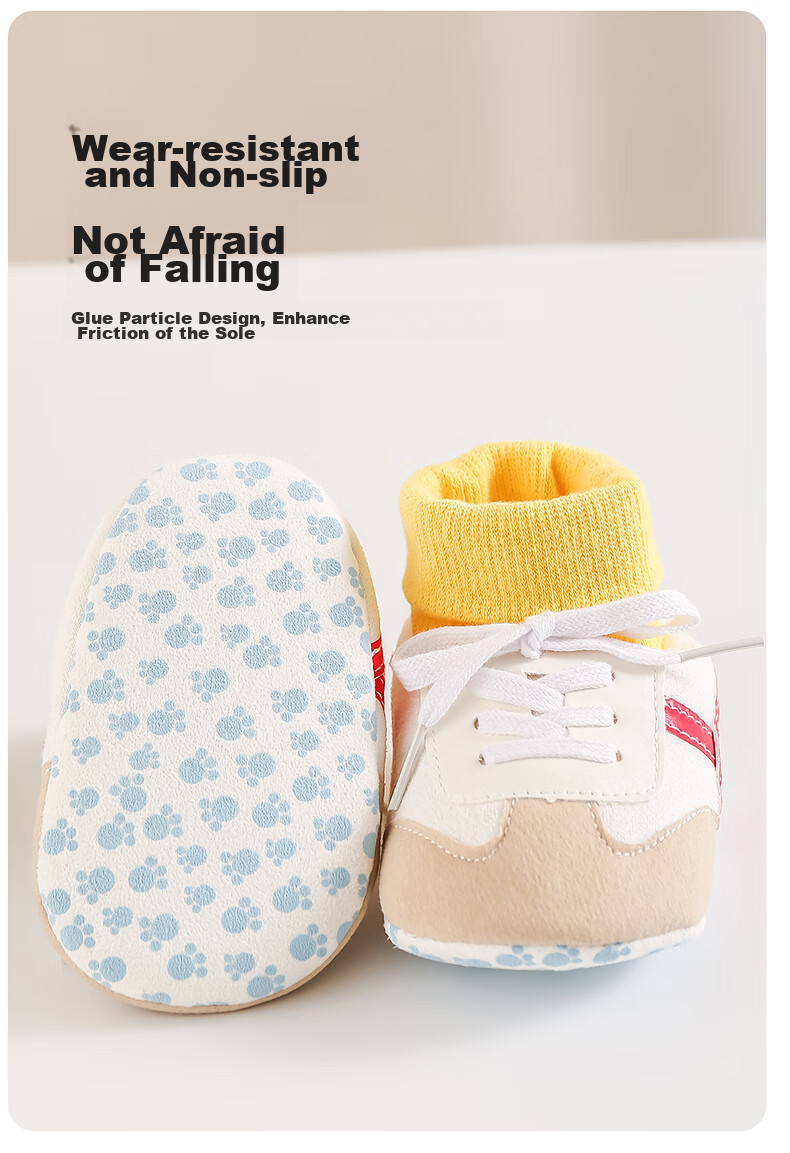 LAXIALIYA Baby Shoes, Infant Footwear, Newborn Shoes And Socks, Pre-Walking Shoes, Toddler Walking Shoes for Boys, Cotton Shoes, 0-1 Year Old, Spring And Autum 5