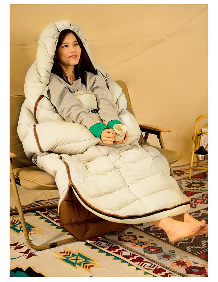 TAN XIAN ZHE TAN XIAN ZHE Feather Sleeping Bag, Adult Outdoor Indoor Autumn Winter, Widened And Thickened, Warm Camping Feather Sleeping Bag 24