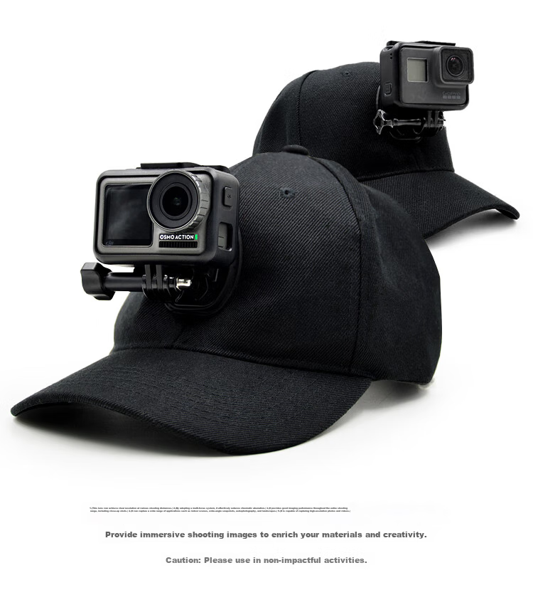 MAXCAM Suitable for DJI Osmo Action 6 5 4 3 2 Action Cameras, Yingshi AcePro2 Cap Clip, Baseball Cap Mount, Head Strap, GoPro Accessories 2