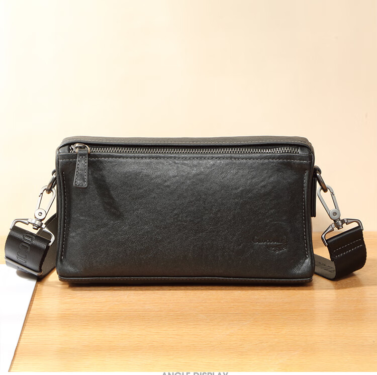 CROCODILE Men's Handbag, Top-Grain Leather Messenger Bag, Trendy Retro Horizontal Crossbody Bag, Birthday Gift for Boyfriend, 1363 6