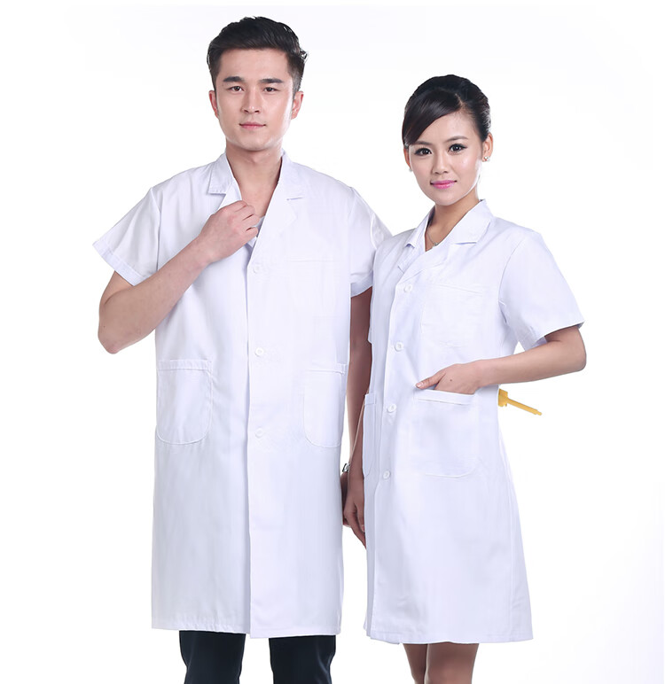 HIARMNODD Spring Autumn Long Sleeve White Lab Coat 1 Piece Dustproof Stain-resistant Protective Workshop Workwear LW-004-005 Men's White Western Collar Long Sleeve M 10