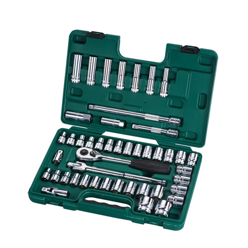 SATA 09006 46-Piece 12.5MM Series Large Drive Imperial Socket Set Automotive Repair Tools