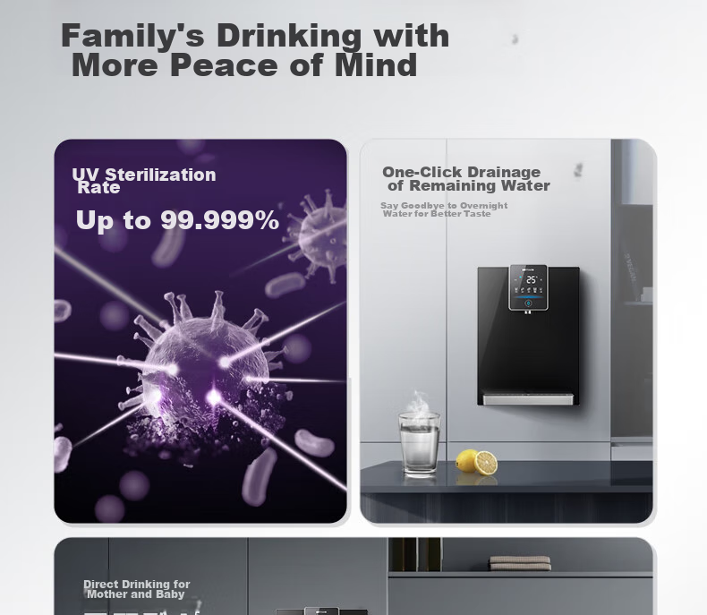 TRULIVA Wall-Mounted Hot And Cold Water Dispenser, Instant Hot And Cold, Ice Water Experience, Home Under-Sink Water Purifier, All-In Direct Drinking Companion, High Flow Rate Compatible with W-O6412 26
