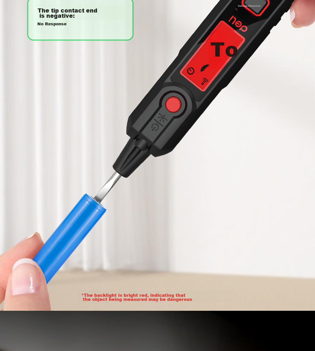 Deli Smart Dual-Use Voltage Tester Pen Multifunction Wire Break Detector Digital Display Electrician Induction High Voltage Tester Pen 11