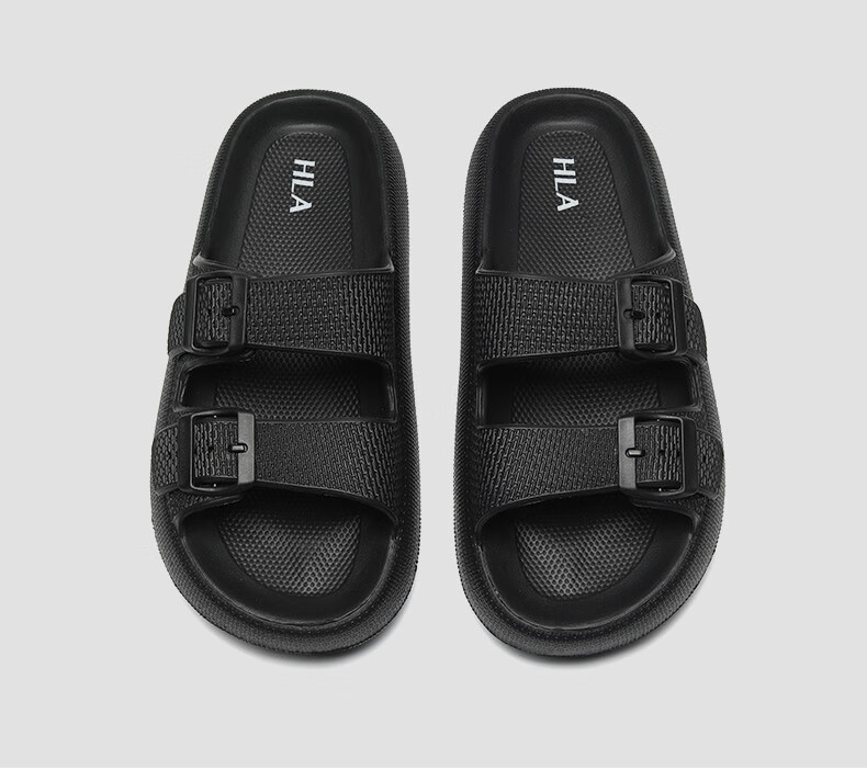 HLA Men's Fashion Breathable Outdoor Casual Sandals Comfortable Height Increasing HAALXM2EBK143 Gray Size 42 24