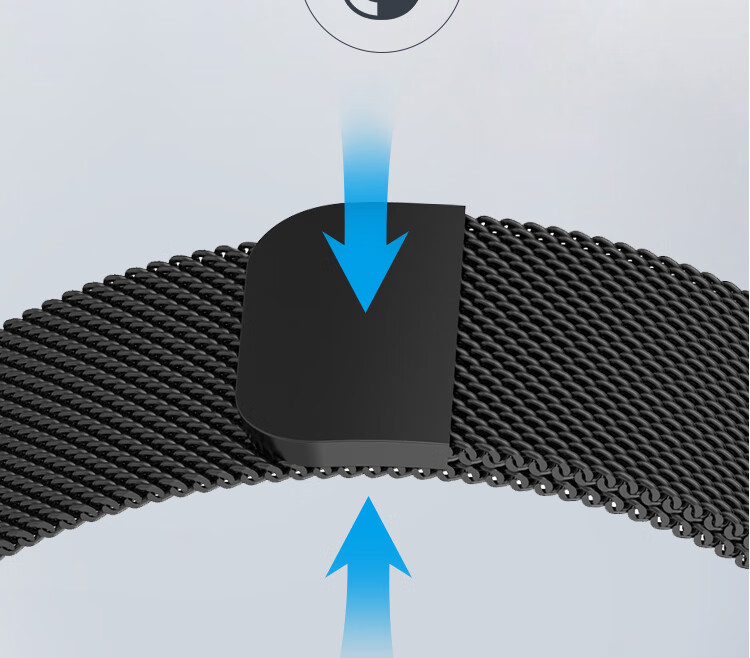 ESCASE Milanese Loop Magnetic Replacement Strap for Xiaomi Watch S4/S3/S2/S1/S1Pro 46/47mm Black Sport Band 8