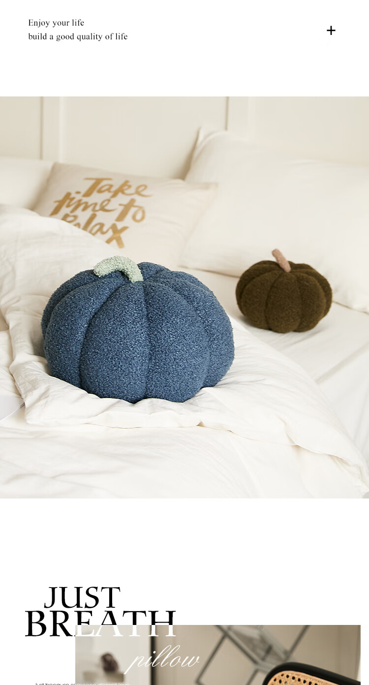 Pierre Cardin Nordic Instagram-Style Cute Pumpkin Plush Pillow Creative Living Room Sofa Cushion Bedside Decoration - Yellow 15