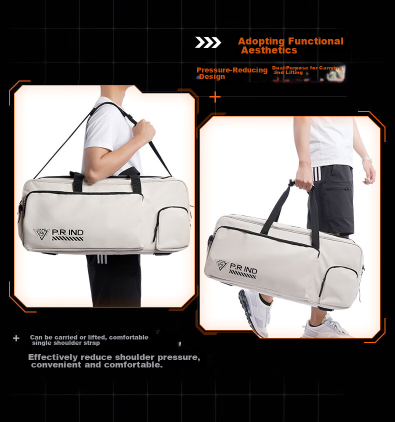 Purui Badminton Racket Bag, Large Capacity, Built-In Heat Insulation Layer, Multi-Purpose Handheld Shoulder Crossbody Sports Square Bag, Black 12