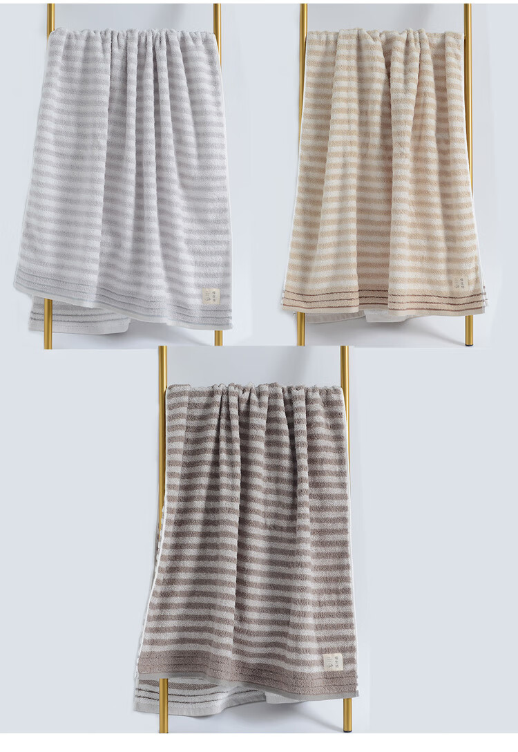 Grace Antibacterial Bath Towel Set Gift Box, Pure Cotton Soft Absorbent Large Size Bath Towel Sports Towel *2 + Bath Towel *1 3