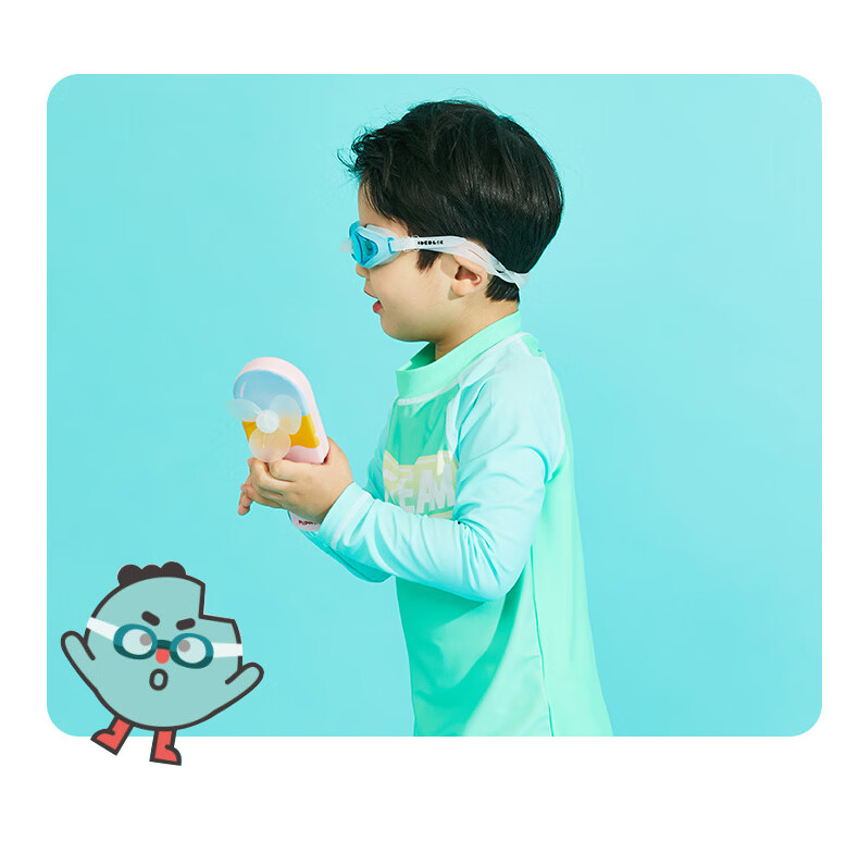 COCOLIC Children's Swimming Goggles, Soft And Comfortable, Waterproof, Anti-Fog, HD Clear, Suitable for Ages 7-12, CO-4100 Lemon Tree 10