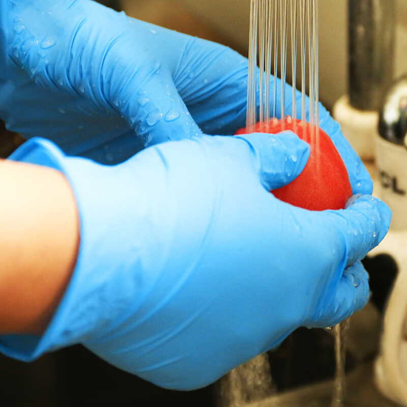 XINGGONG Disposable PVC Gloves, Thickened Food-Grade, Waterproof And Oil-Resistant, for Cleaning And Laboratory Use, Large Size L, 100 Pieces 5