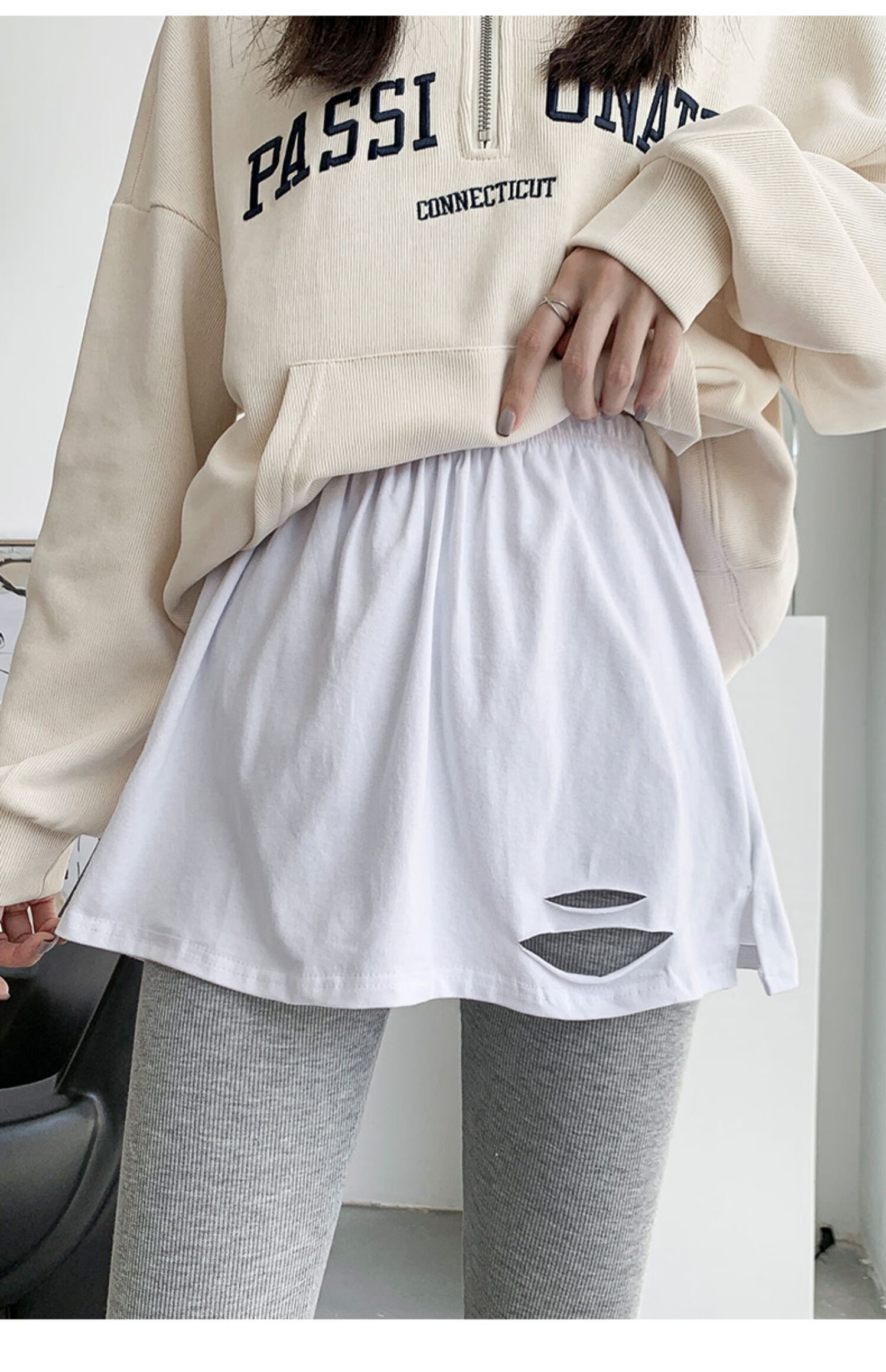 屁帘裙百搭下摆打底神器内搭叠穿半身裙遮屁股屁帘子女冬季打底裙