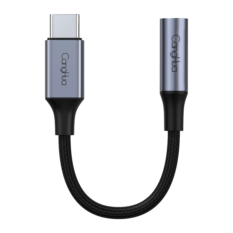Canghua Type-C Headphone Adapter, 3.5mm Audio Cable DAC Decoding Chip Converter for IPhone 16/17/18, Huawei Phones/iPad Pro