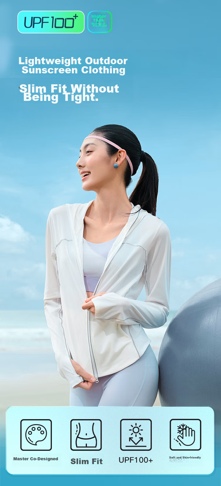 BOSIDENG Clothing, Five-Fold Summer National Standard Sun Protection Garment, Ice Silk Original Yarn UPF100+, Outdoor Hooded UV-Resistant Slim Fit 6
