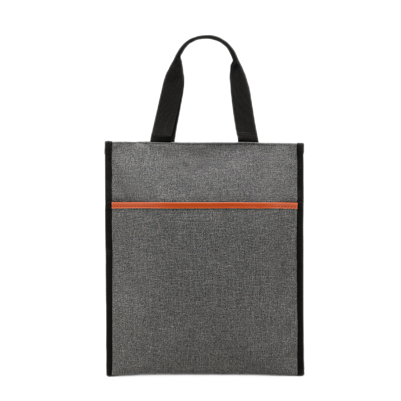 Youbili Student Tutoring Bag, Multifunctional Handbag, Briefcase, Large Capacity Office Document Bag, Elementary School Middle School High School Tutoring Handbag, Vertical Style, 21008A Gray