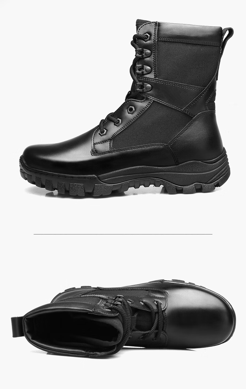 【强人户外靴男靴】强人男靴际华3515高帮作战靴系带款头层牛皮军迷