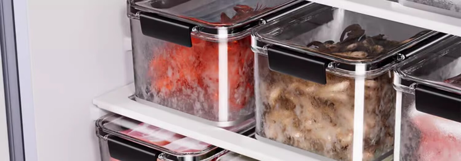 KATEI STORY Japanese Refrigerator Storage Box, Food-Grade Specialized Fresh-Keeping Box, Large Capacity Freezer Fruit Organizer, Sealed Container for Vegetables 15