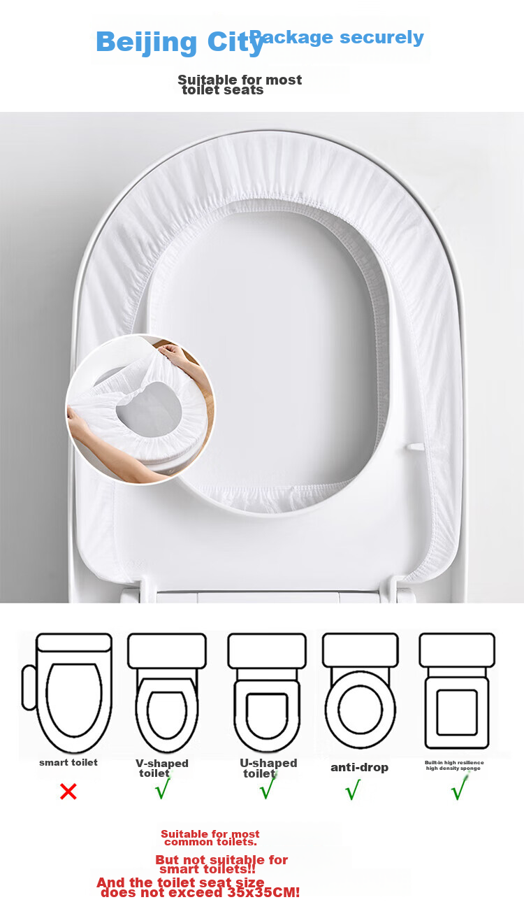 JAJALIN Disposable Toilet Seat Covers [250 Pieces], Dissolvable Toilet Seat Protectors, Waterproof Toilet Seat Covers for Hotels And Maternity Use 8