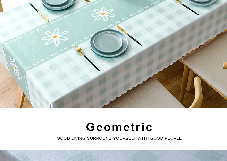 MOON TIME Waterproof And Oil-Proof Tablecloth, Washable Dining Table Cover, Rectangular Table Mat for Restaurant And Coffee Table, Thick Placemat 9