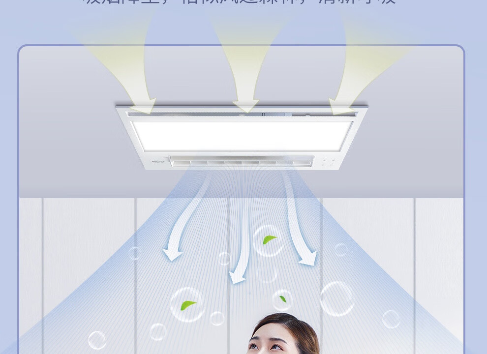 AUPU G Series Remote Control Cooling Fan for Kitchen, Integrated Lighting And Cooling, Plasma Purification F166 19