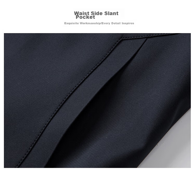 FIRS Lapel Jacket, Business Style, Mulberry Silk, Smooth Texture, Soft, Wrinkle-Resistant, Classic Fit, Slim-Fit, Simple Solid Color Jacket 7