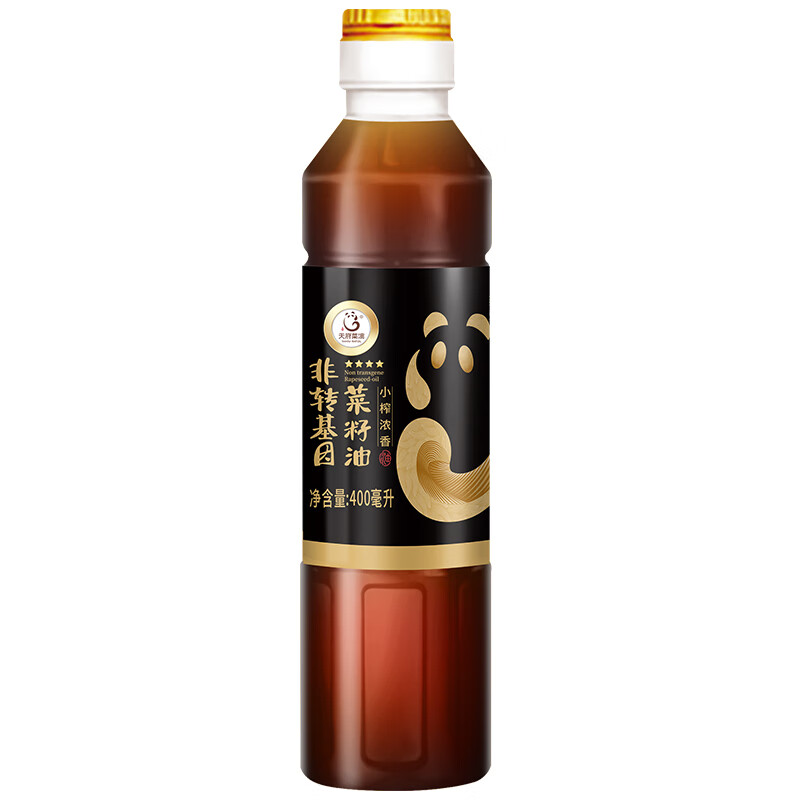 天府菜油【保真菜籽油】小榨浓香菜籽油（四星）400ml 四川风味 非转基因