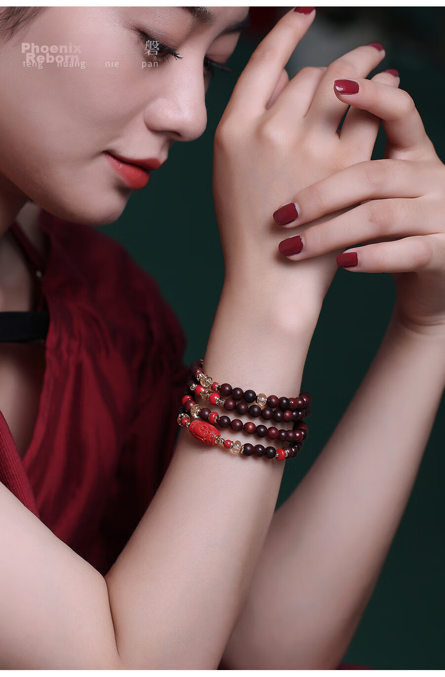 Fenghuangniepan Sandalwood Bracelet for Women, 2026 New Multi-Layer Sandalwood Prayer Beads, Buddhist Rosary, Birthday Gift for Mom Or Wife 11