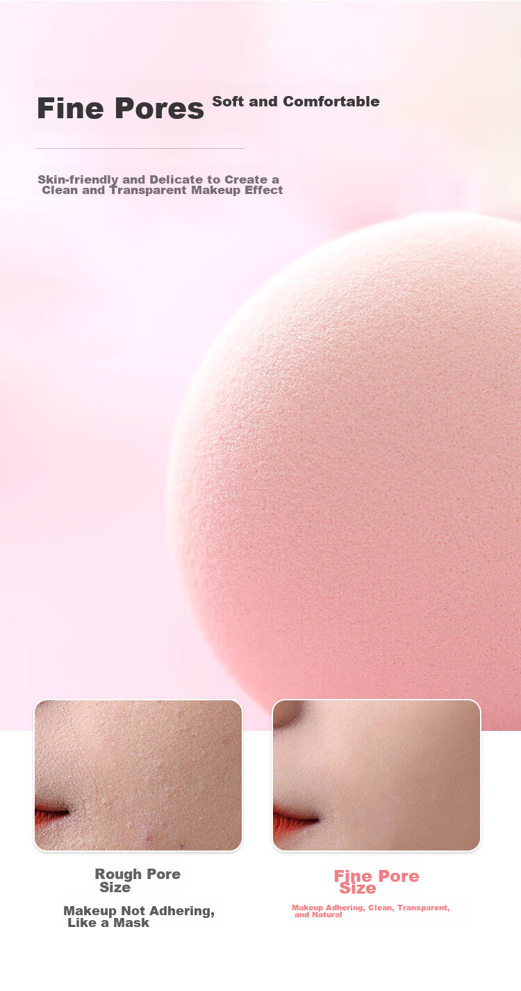 Jianyingshu Mushroom Head Powder Puff Set of 3, Makeup Sponge for Foundation And Blush, Dual-Use Wet And Dry Cosmetic Sponge, Non-Absorbing Powder Beauty Blender 5