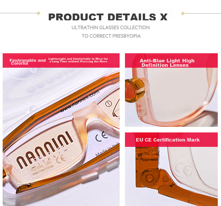 NANNINI Italian Imported Anti-Blue Light Reading Glasses, Lightweight And Stylish Foldable Portable High-Definition Comfortable Presbyopic Glasses, Authentic Product 16