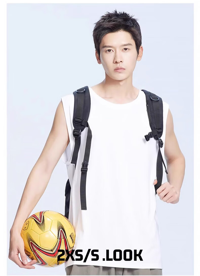 Warrior Men's Tank Top, Summer Outdoor Sports Wide-Shoulder Vest, Loose-Fitting Sleeveless Thin Vest for Chubby People, White, M 8