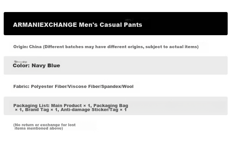 ARMANI EXCHANGE [Gift] AX Men's Elastic Waist Multi-Pocket Casual Pants 3