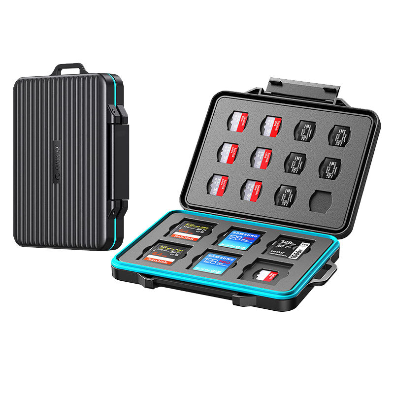 ORICO SD/TF Memory Card Storage Case, Hard Drive/camera Storage Card Protective Case/card Holder, Waterproof/dustproof Shockproof [6*SD+18*TF]