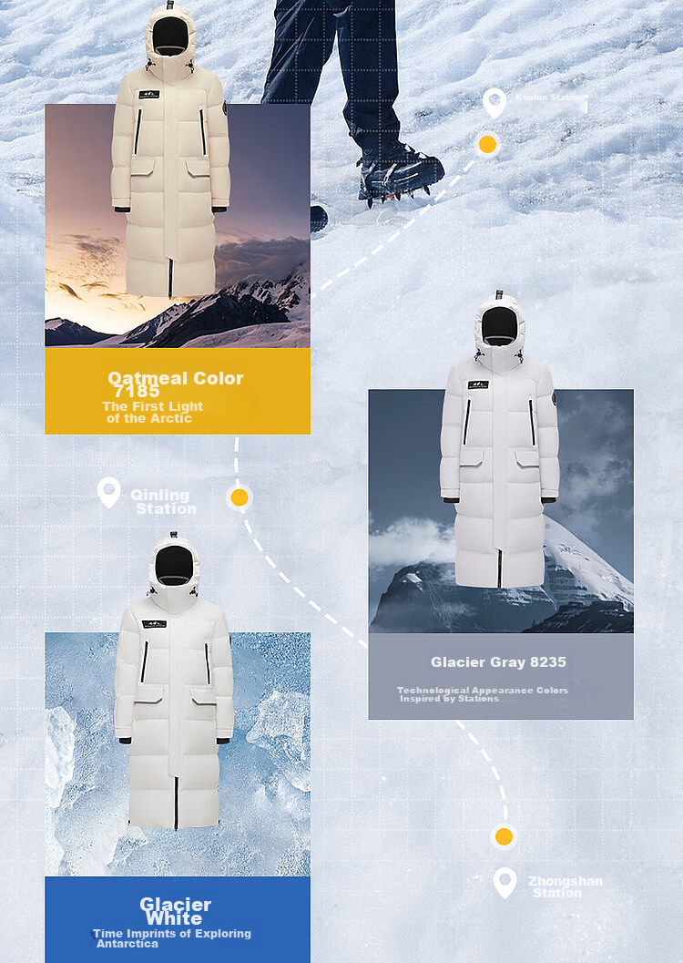 BOSIDENG [Guan Aideng Style] Extreme Cold Goose down Jacket for Men And Women, Couples Matching Long Hooded Warm Coat 26