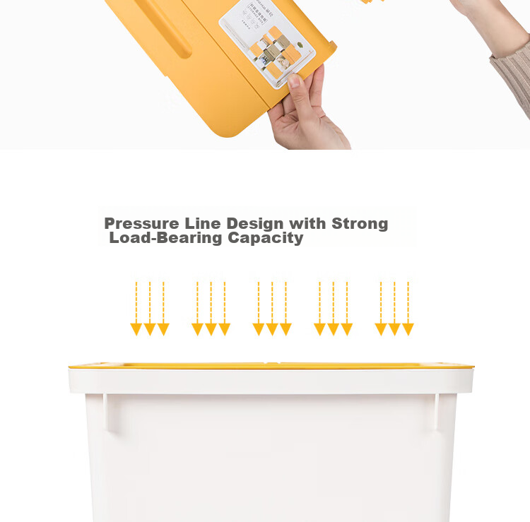 CHAHUA Plastic Clothes Storage Box, 34L, Coffee Color, Set of 3, Slanted Opening with Lid, Closet Organizer Box 20