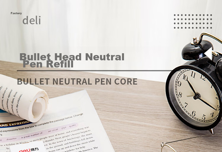 Deli Retractable Gel Pen Refills, Student Office Signature Pen Ink Refill, 0.5mm Bullet Tip S01/S08/1008/K35 Compatible, Red, 20 Pieces/box S206 1