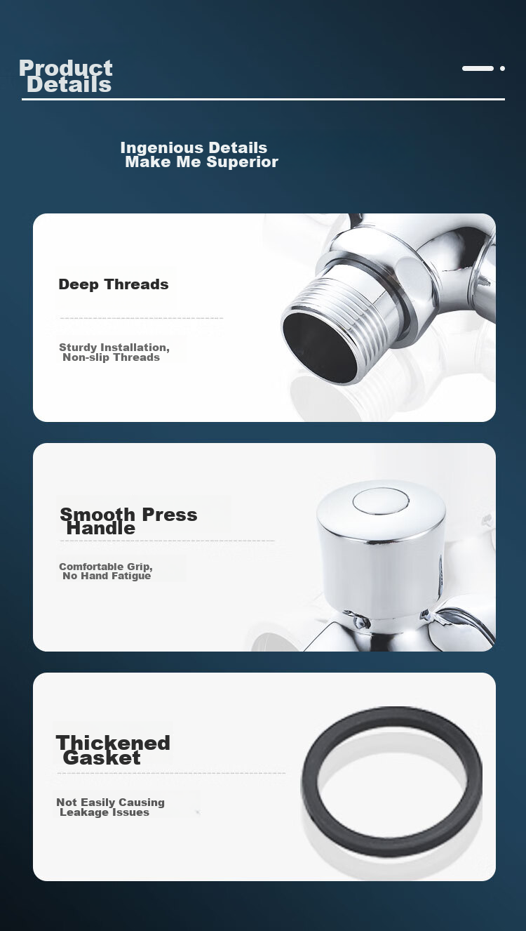 MEJUE Push-Type Switch Flush Valve, Toilet Cistern, Squat Toilet Flush Valve, Squat Toilet Flush Valve Z-017232 11