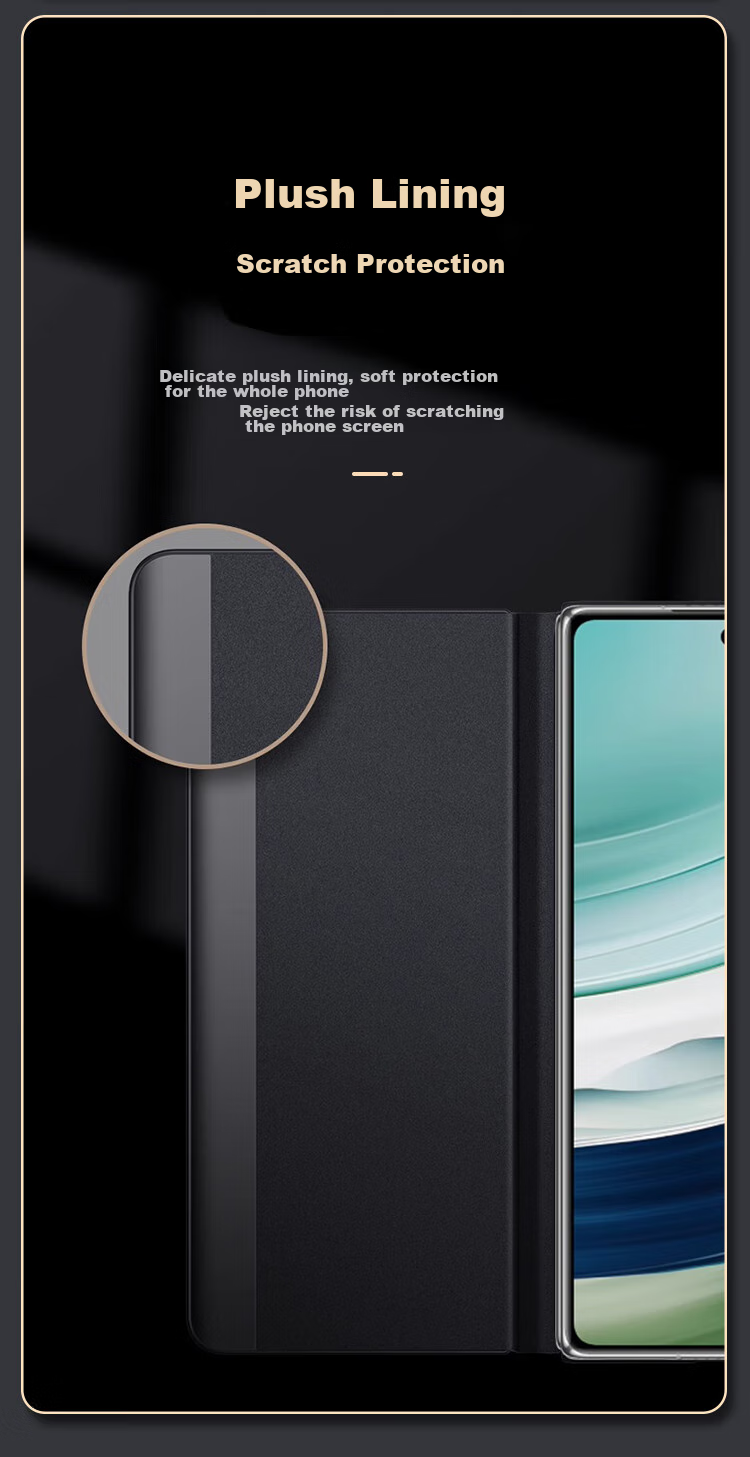 KOOLIFE Genuine Leather Case for Huawei Mate X5, Classic Edition Protective Cover, Full Protection Shockproof Huawei Foldable Screen Case with Flip Smart View Window, High-End Design for Men And Wome 13