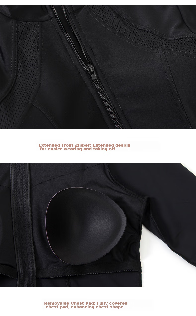 Sanqi Women's Two-Piece Long-Sleeve Conservative Swimsuit, Tummy Control Slimming Swimwear for Hot Springs And Sports, 21053 Black XXL 13