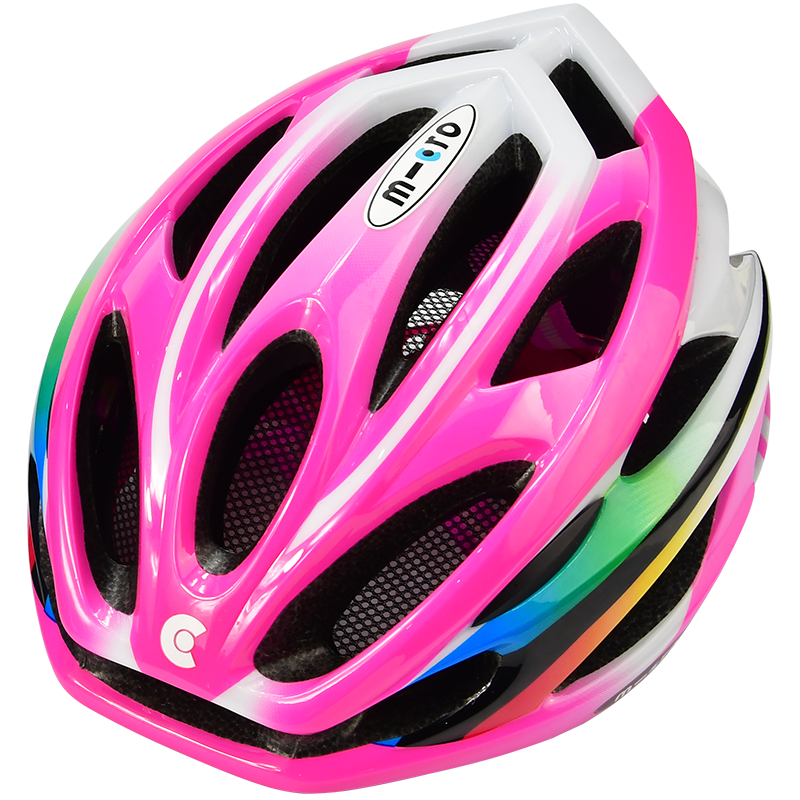 Micro Maiguo Roller Skating Helmet, Outdoor Cycling Equipment, Speed Skating One-Piece Molded Adjustable Safety Helmet, RW6 Pink