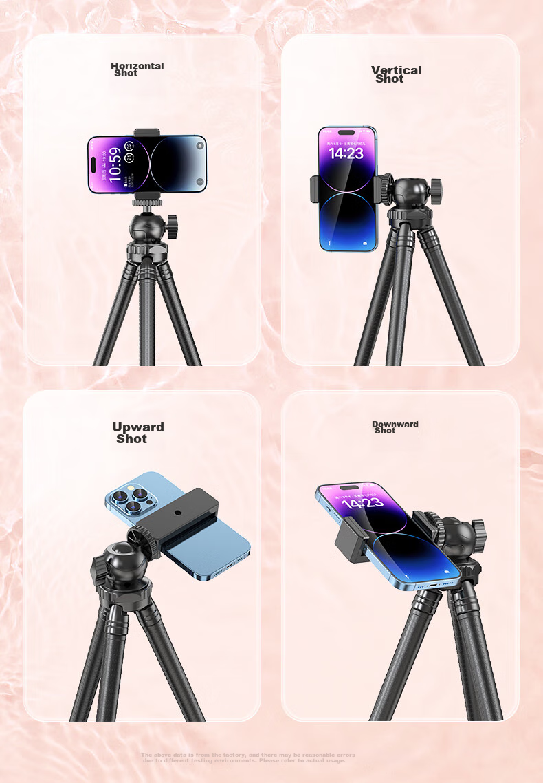 JIAHUACAI Multifunctional Versatile Octopus Tripod for Smartphones, Mirrorless Cameras, And DSLR Cameras, Suitable for Outdoor Selfies, Vlogging, Video Recording, Desktop Live Streaming, Mini Foldable Versatile Desig 3